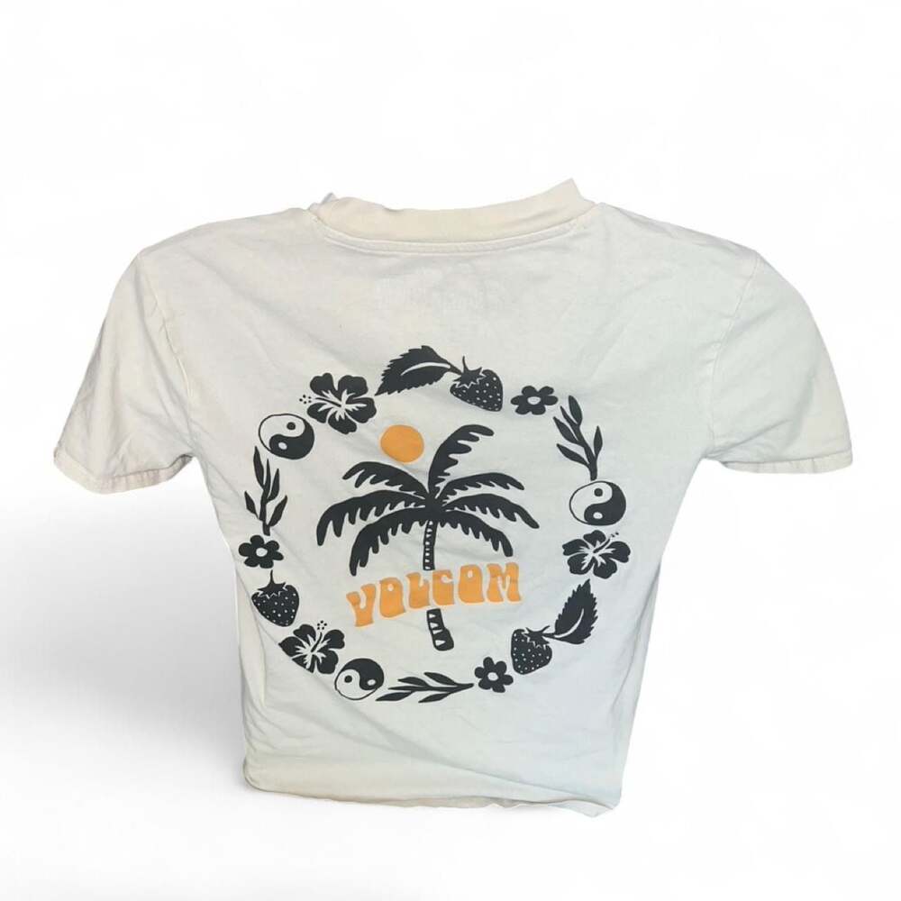 Volcom Palm Tree and Floral Graphic Baby Tee
